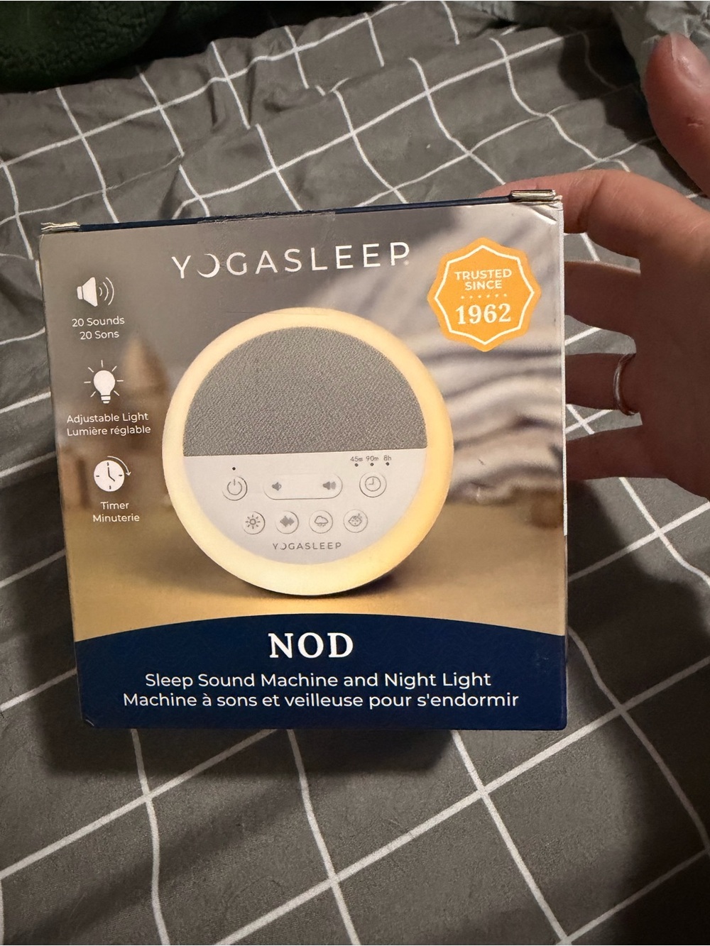 Yogasleep NOD Sleep Sound Machine and Night Light - Gray